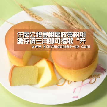 住房公积金租房政策松绑 缴存满三月即可提取“开云棋牌官网”
